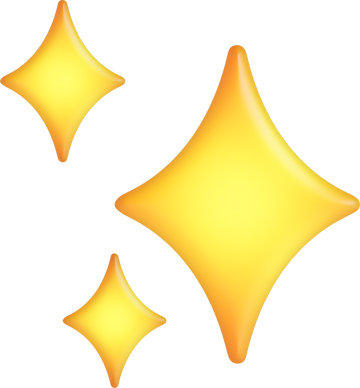 3D Stylized Sparkle Emoji